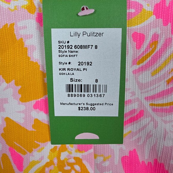Lilly Pulitzer Sofia Shift Dress Size 6 Kir Royal Pink Ooh La La Babydoll Fairy - Picture 11 of 15